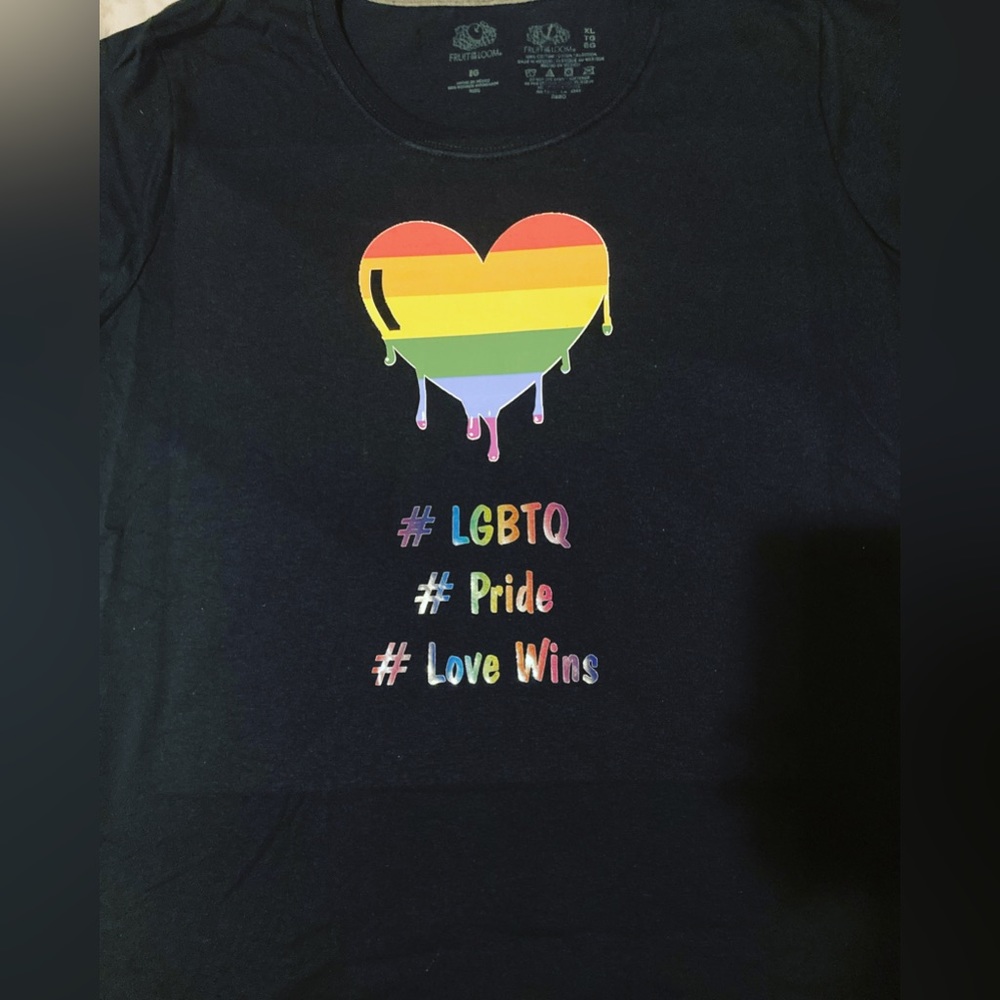 Women’s custom LGBT rainbow pride t shirt